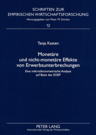 Könyv Monetaere Und Nicht-Monetaere Effekte Von Erwerbsunterbrechungen Tanja Kasten