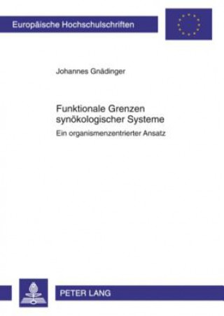Carte Funktionale Grenzen synoekologischer Systeme Johannes Gnädinger