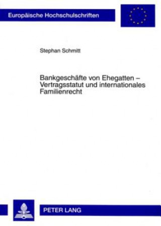 Libro Bankgeschaefte Von Ehegatten Stephan Schmitt