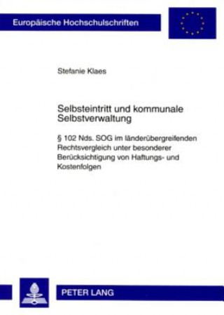 Kniha Selbsteintritt Und Kommunale Selbstverwaltung Stefanie Klaes