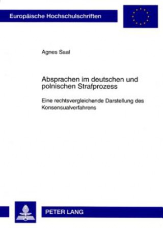 Könyv Absprachen Im Deutschen Und Polnischen Strafprozess Agnes Saal