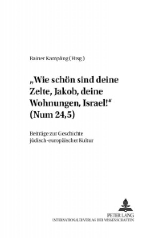 Könyv Â«Wie schoen sind deine Zelte, Jakob, deine Wohnungen, Israel!Â» (Num 24,5) Rainer Kampling