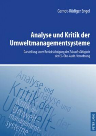 Kniha Analyse Und Kritik Der Umweltmanagementsysteme Gernot-Rüdiger Engel