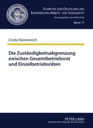 Book Zustaendigkeitsabgrenzung Zwischen Gesamtbetriebsrat Und Einzelbetriebsraeten Cindy Hümmerich