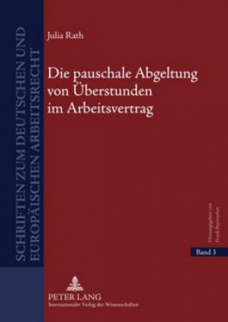 Książka Pauschale Abgeltung Von Ueberstunden Im Arbeitsvertrag Julia Rath