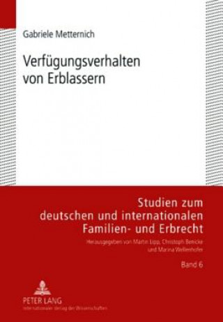 Knjiga Verfuegungsverhalten Von Erblassern Gabriele Metternich