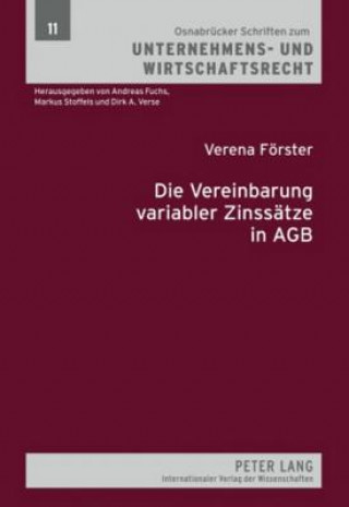 Kniha Vereinbarung Variabler Zinssaetze in Agb Verena Förster