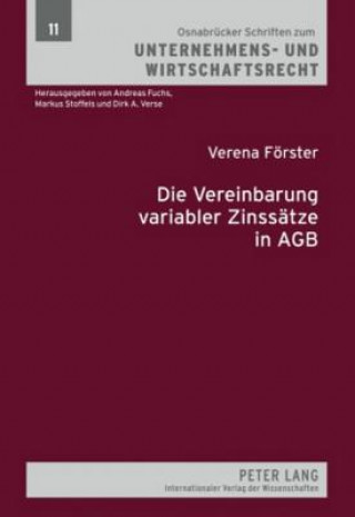 Könyv Vereinbarung Variabler Zinssaetze in Agb Verena Förster