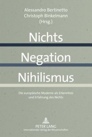 Book Nichts - Negation - Nihilismus Alessandro Bertinetto