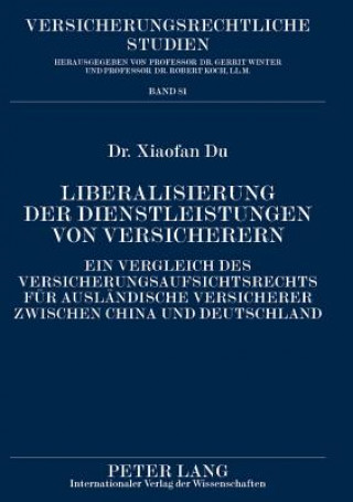 Knjiga Liberalisierung Der Dienstleistungen Von Versicherern Xiaofan Du