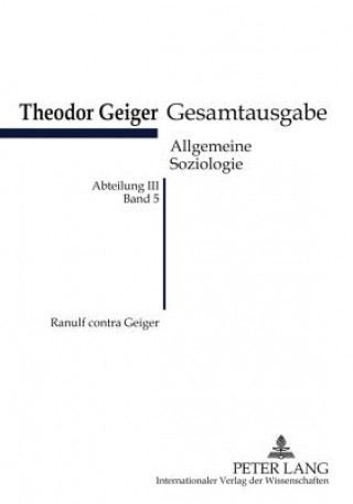 Boek Ranulf Contra Geiger Theodor Geiger