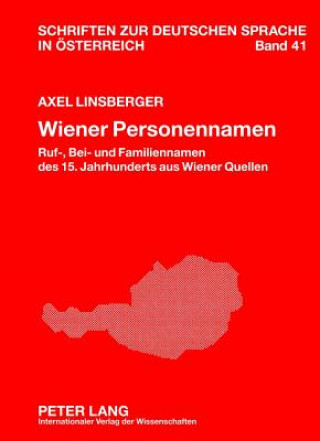 Kniha Wiener Personennamen Axel Linsberger