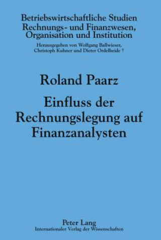 Carte Einfluss Der Rechnungslegung Auf Finanzanalysten Roland Paarz