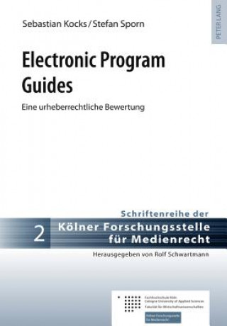 Könyv Electronic Program Guides Sebastian Kocks