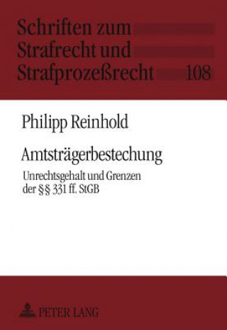 Knjiga Amtstraegerbestechung Philipp Reinhold