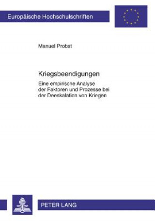 Book Kriegsbeendigungen Manuel Probst