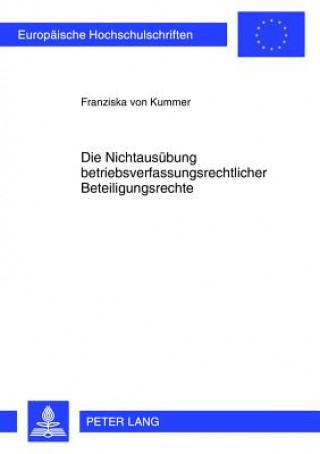 Книга Die Nichtausuebung betriebsverfassungsrechtlicher Beteiligungsrechte Franziska von Kummer