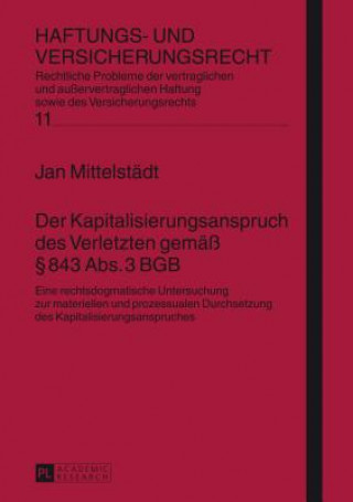 Carte Der Kapitalisierungsanspruch Des Verletzten Gemass  843 Abs. 3 Bgb Jan Mittelstädt