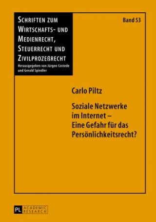 Kniha Soziale Netzwerke Im Internet - Eine Gefahr Fuer Das Persoenlichkeitsrecht? Carlo Piltz