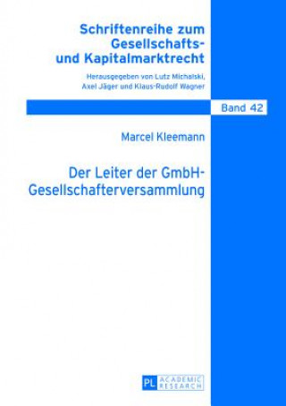 Kniha Der Leiter Der Gmbh-Gesellschafterversammlung Marcel Kleemann