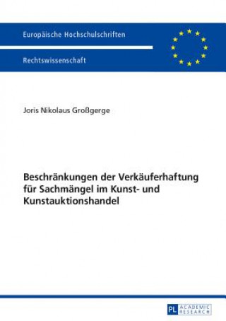 Kniha Beschraenkungen Der Verkaeuferhaftung Fuer Sachmaengel Im Kunst- Und Kunstauktionshandel Joris Nikolaus Großgerge