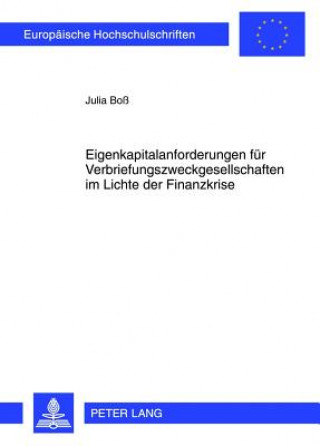 Könyv Eigenkapitalanforderungen Fuer Verbriefungszweckgesellschaften Im Lichte Der Finanzkrise Julia Boß