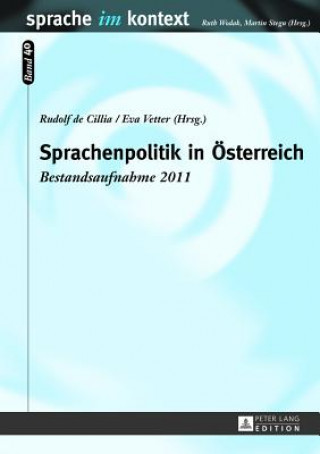 Kniha Sprachenpolitik in Oesterreich Rudolf de Cillia