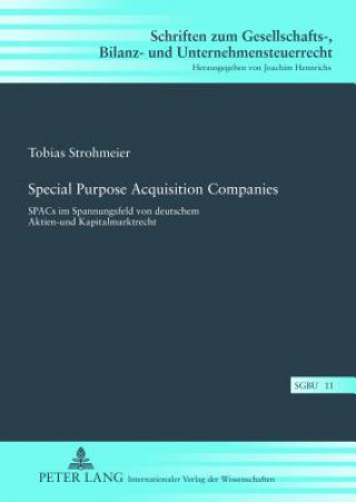 Könyv Special Purpose Acquisition Companies Tobias Strohmeier