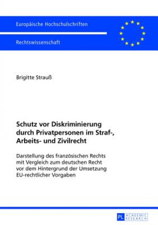 Book Schutz VOR Diskriminierung Durch Privatpersonen Im Straf-, Arbeits- Und Zivilrecht Brigitte Strauß