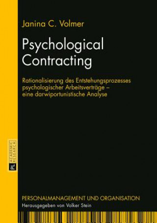 Knjiga Psychological Contracting Janina C. Volmer