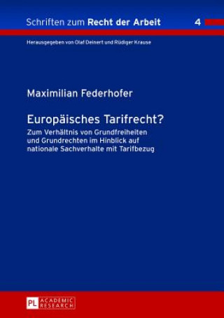 Kniha Europaeisches Tarifrecht? Maximilian Federhofer