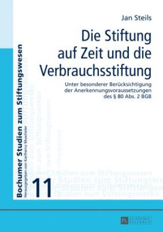 Kniha Stiftung Auf Zeit Und Die Verbrauchsstiftung Jan Steils