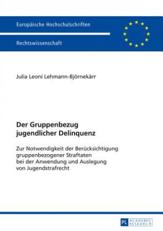 Book Der Gruppenbezug Jugendlicher Delinquenz Julia Leoni Lehmann-Björnekärr