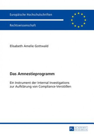 Knjiga Das Amnestieprogramm Elisabeth Amelie Gottwald