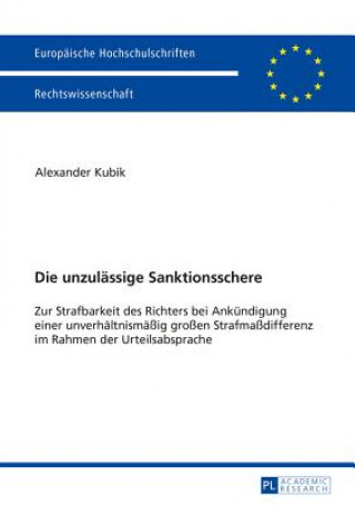 Könyv Die Unzulassige Sanktionsschere Alexander Kubik
