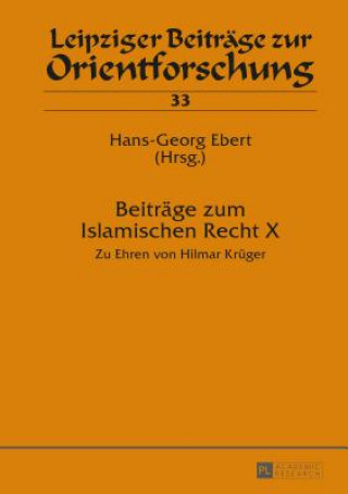 Kniha Beitraege Zum Islamischen Recht X Hans-Georg Ebert