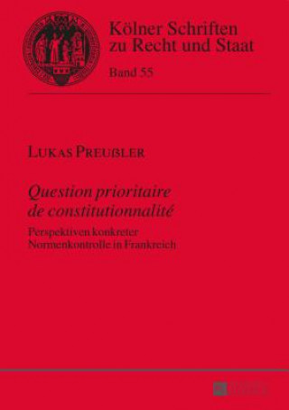 Kniha "Question Prioritaire de Constitutionnalite" Lukas Preußler