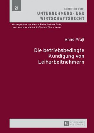 Könyv Die Betriebsbedingte Kuendigung Von Leiharbeitnehmern Anne Praß