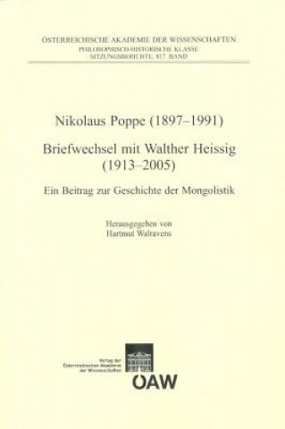 Kniha Nikolaus Poppe (1897-1991) Briefwechsel mit Walther Heissig (1913-2005) Hartmut Walravens