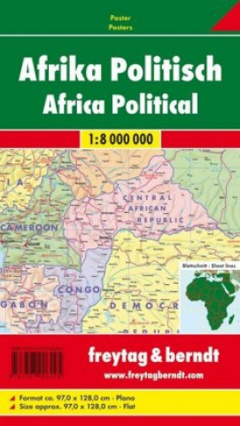 Tiskovina Africa Map Flat in a Tube 1:8 000 000 