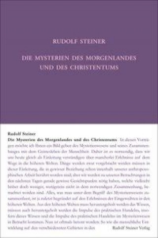 Kniha Die Mysterien des Morgenlandes und des Christentums Rudolf Steiner