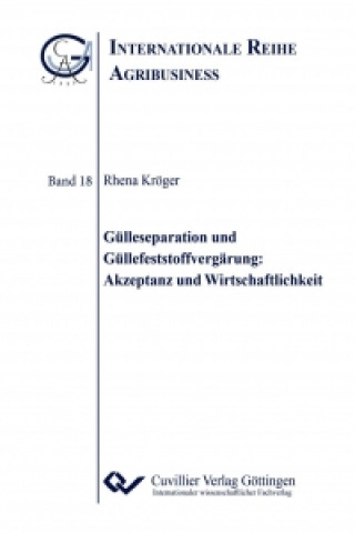 Książka Gülleseparation und Güllefeststoffvergärung Rhena Kröger