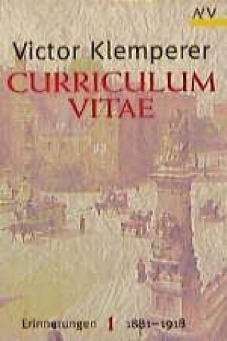 Carte Curriculum vitae Victor Klemperer