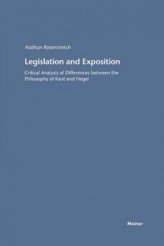 Kniha Legislation and Exposition Nathan Rotenstreich