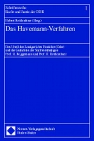 Kniha Das Havemann-Verfahren Hubert Rottleuthner