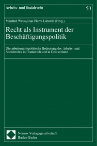 Książka Recht als Instrument der Beschäftigungspolitik Manfred Weiss