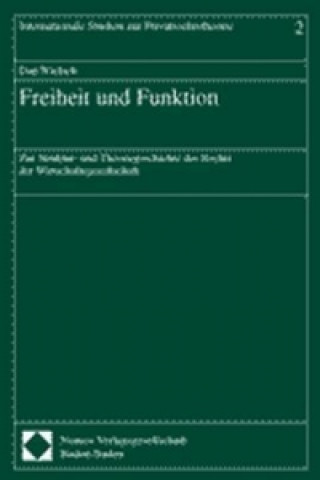 Kniha Freiheit und Funktion Dan Wielsch