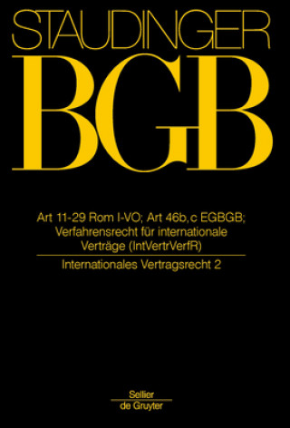 Knjiga BGB Art 11-29 Rom I-VO; Art 46 b, c EGBGB (Internationales Vertragsrecht 2) 