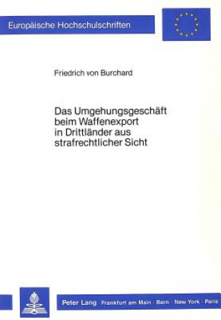 Kniha Das Umgehungsgeschaeft beim Waffenexport in Drittlaender aus strafrechtlicher Sicht Friedrich von Burchard