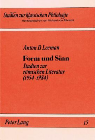 Kniha Form und Sinn Anton D. Leeman